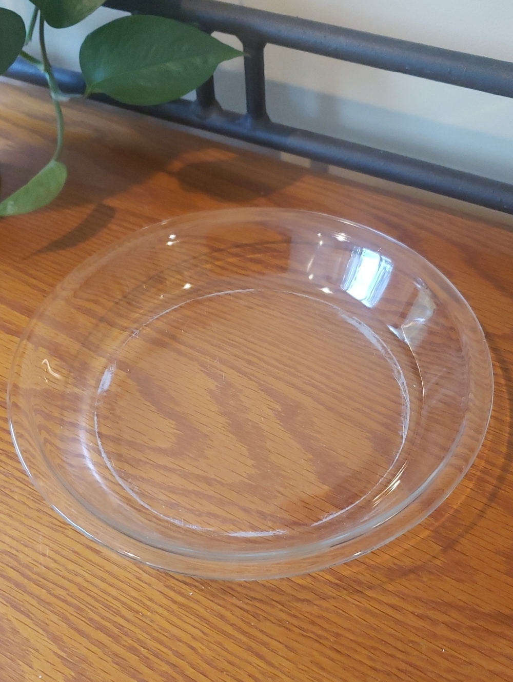 Vtg PYREX Clear Glass Pie Dish - 9" Diameter